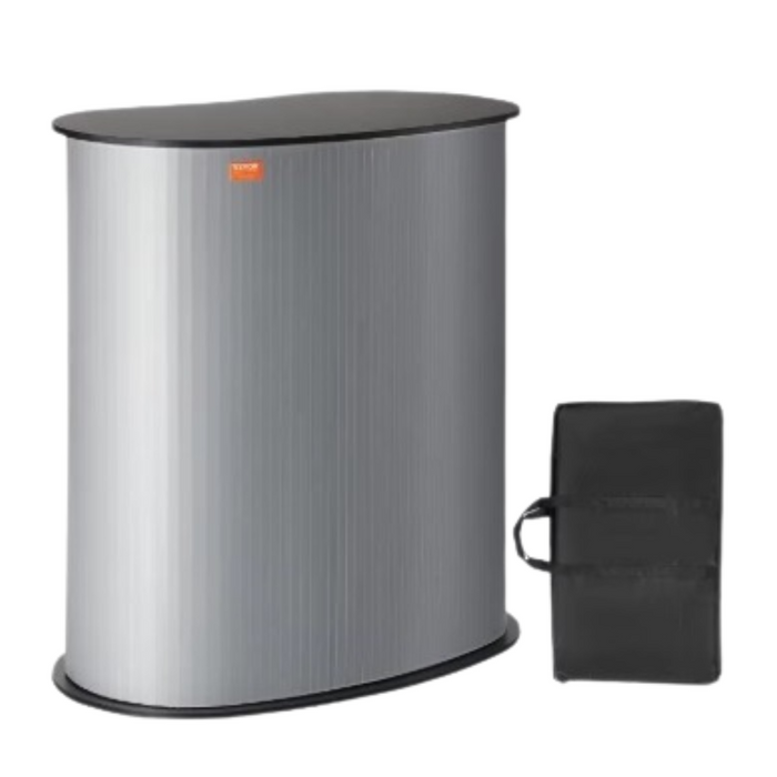 Portable foldable reception desk with PVC skirt board for trade shows