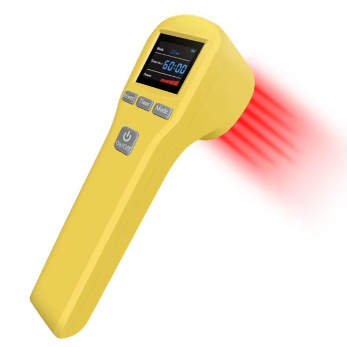 Cold Laser Therapy Device - Yellow for Back & Neck Pain Relief, Body Relaxation Massager