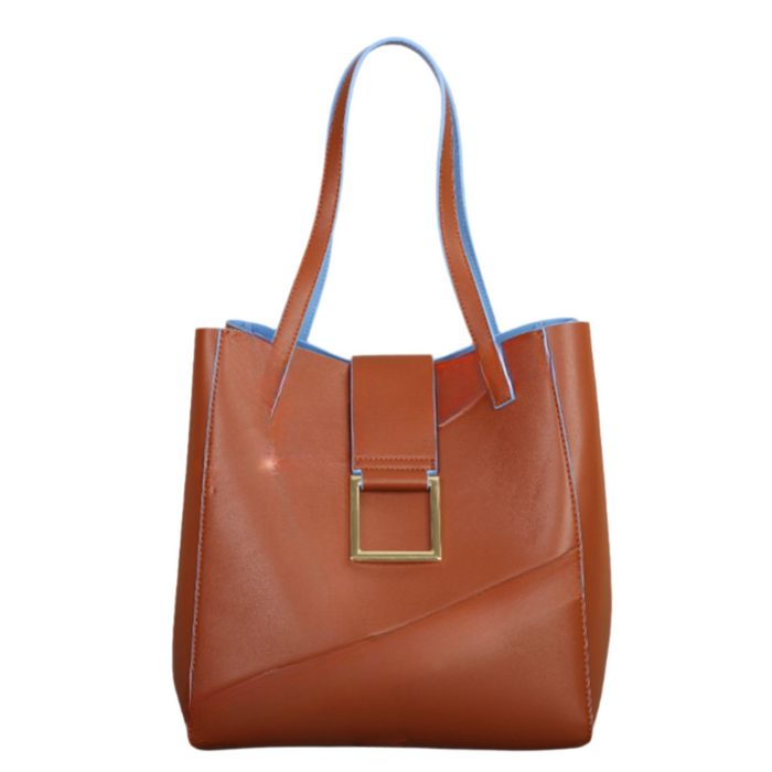 Lady's Brown Luxury PU Leather Bag