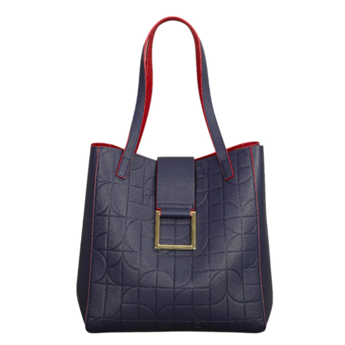 Lady's Blue Luxury PU Leather Bag