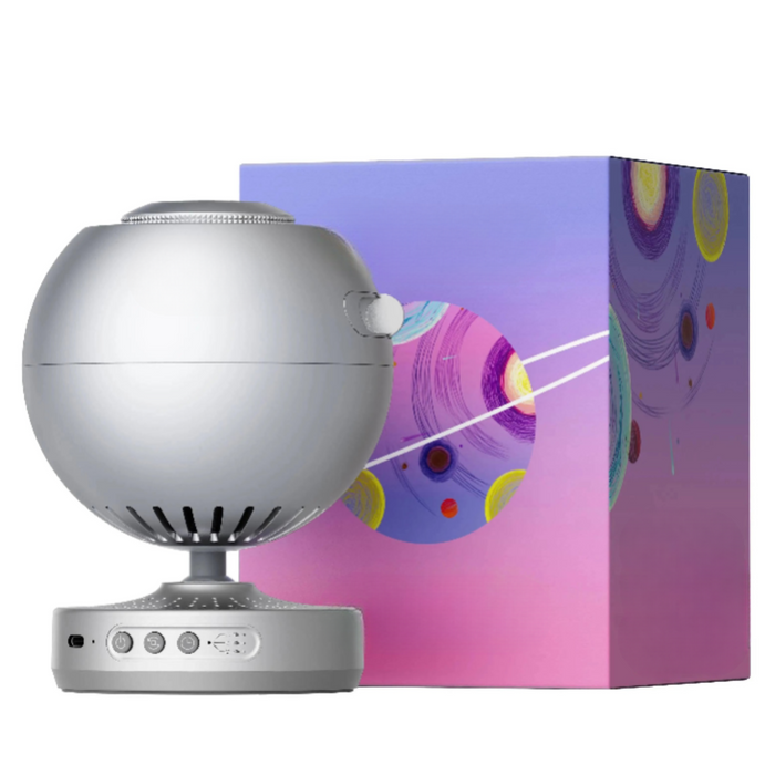 Silver Galaxy Projector Star Night Light Lamp
