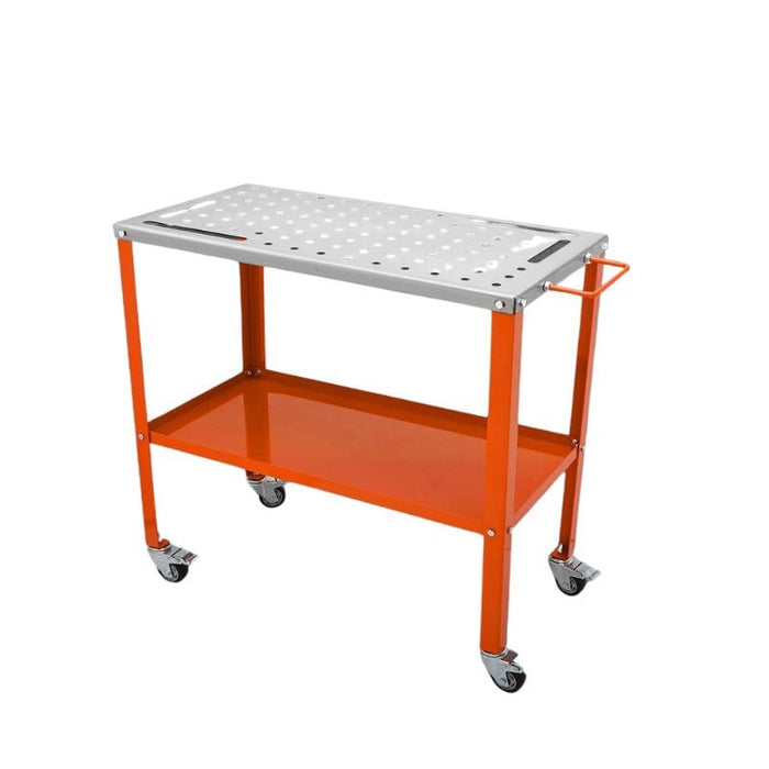 45cm foldable steel welding table with adjustable height for portable workbench