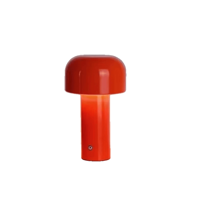 Rechargeable Mushroom Table Lamp, Portable Atmosphere Bedside Desk Light (Red) - FLUXA