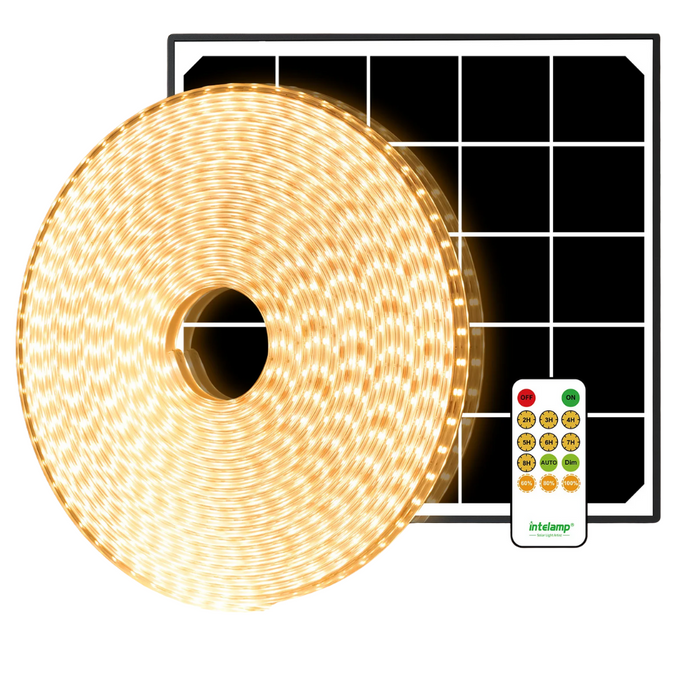 Outdoor Solar LED Strip Lights 10m Waterproof