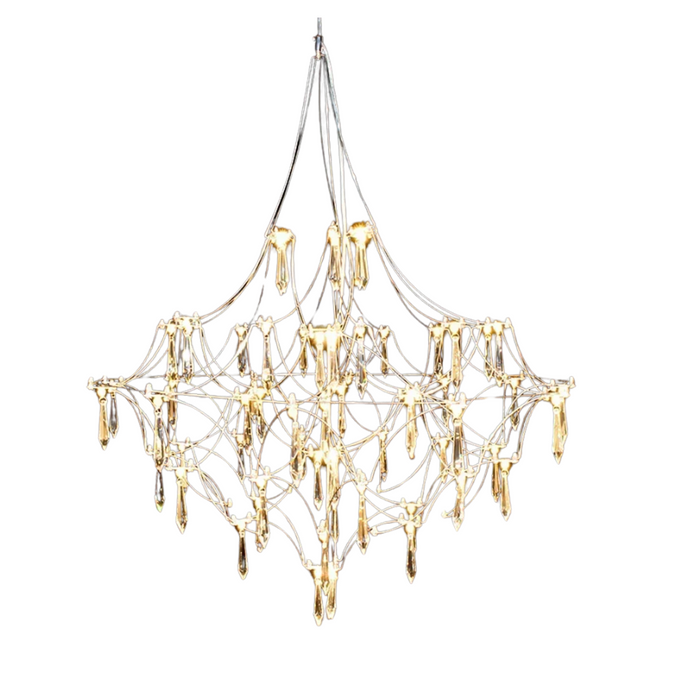 Stylish LED Crystal Ceiling Light Fixture with Cool White Glow