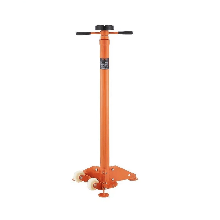Sturdy underhoist stand with adjustable height and wheels for car maintenance