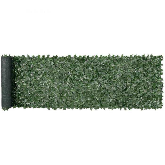 Ivy Privacy Fence Artificial Green Wall Screen with Faux Hedges for Garden Patio (With Back Cloth 99 cm x 401 cm) - FLUXA