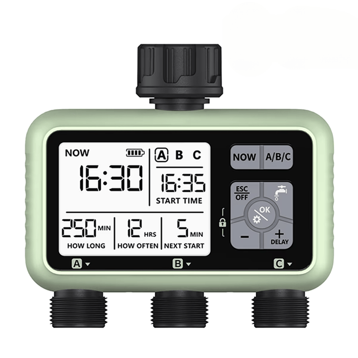 3-Zone Automatic Battery-Driven Garden Irrigation System Alt Text