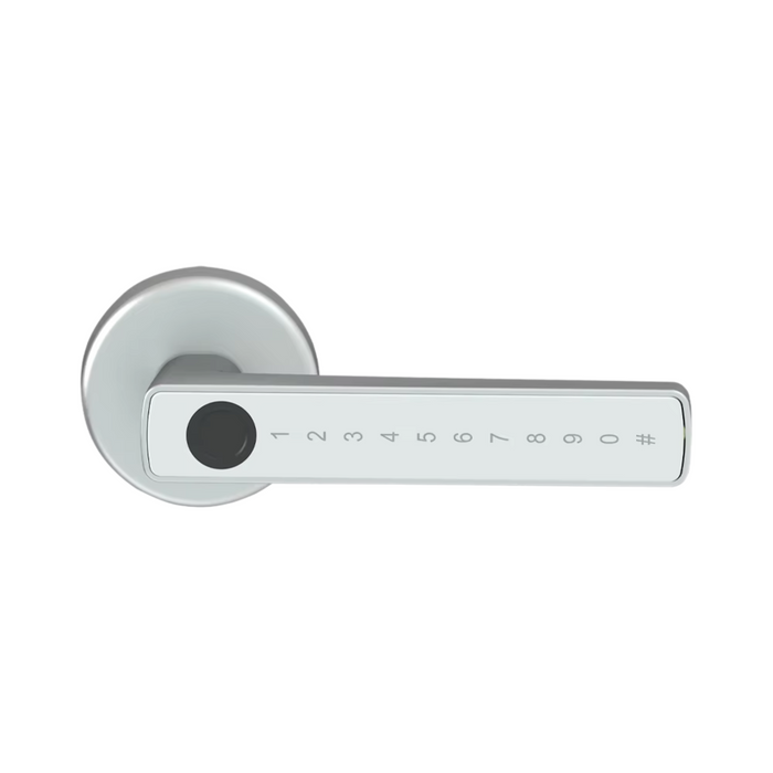 Fingerprint door lock with advanced biometric scanning and password entry