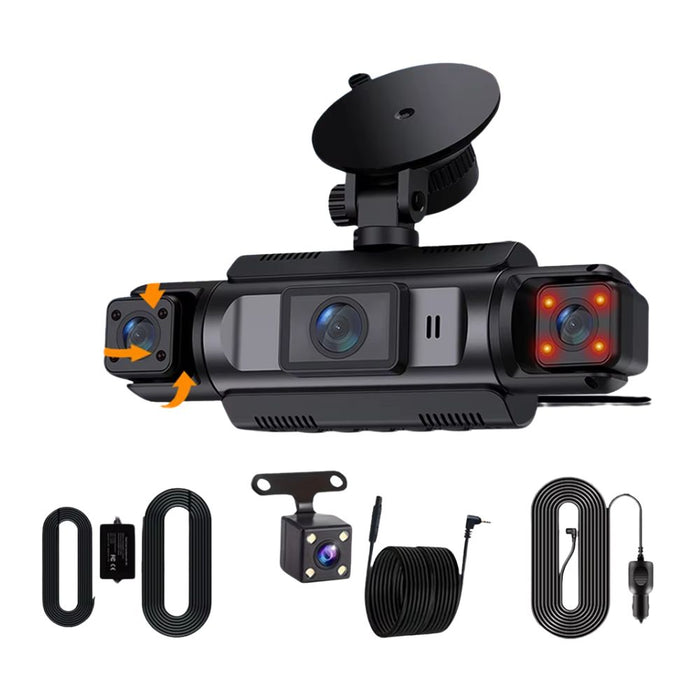 4-Channel 1080P Car Dash Cam with WiFi Night Vision Hardwire Kit 64GB