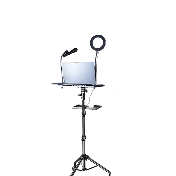 Adjustable Height Projector Laptop Tripod Stand for DJ Mixer, Outdoor & Studio Use (125cm without wheels) with durable carbon fiber construction and non-slip pads for stability