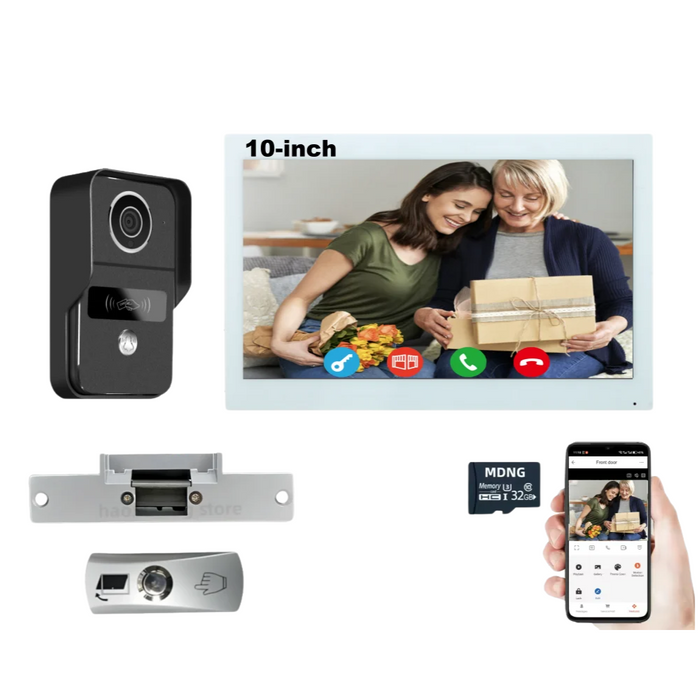 10" Smart WiFi Video Intercom Doorbell with 1080P Camera