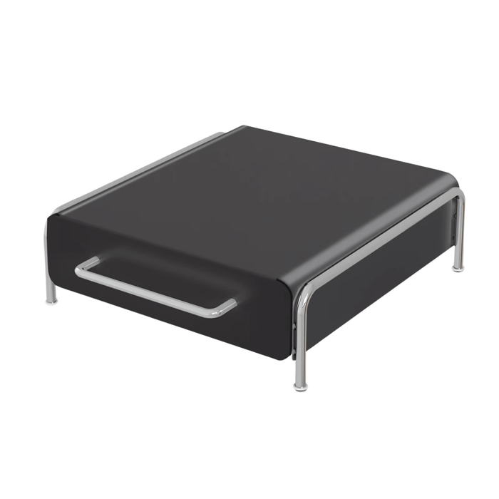 Capsule Coffee Display Rack with Storage Drawer in Black