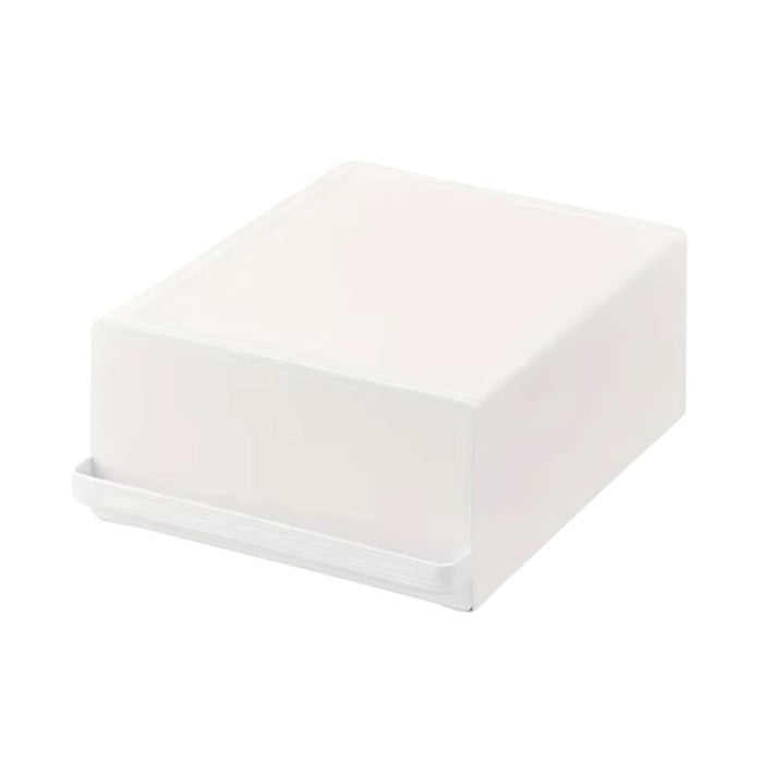 Kitchen countertop metal storage box with drawer divider tray organizer in white color, ideal for organizing small appliances and kitchen essentials