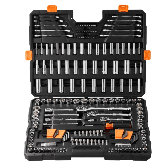 Mechanics Tool Set - SAE, Metric, Sockets, Bits (205-Piece Set)