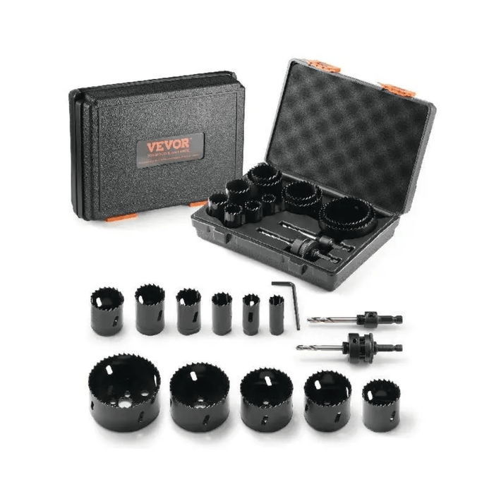 Hole Saw Kit with Carrying Case (11 pcs) - FLUXA