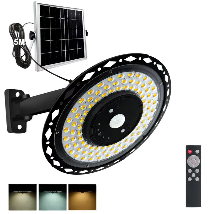 5 Modes Solar Shed Light, 180LED Motion Sensor Wall Light with Remote