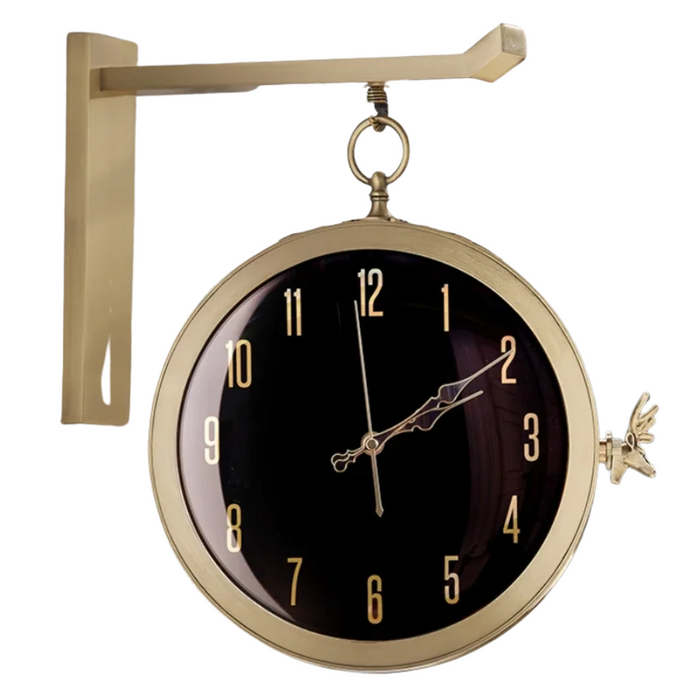 Silent Quartz Dual-Face Wall Clock for Home Decor