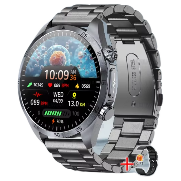 ECG Smart Health Watch with Medical Grade Steel Strap