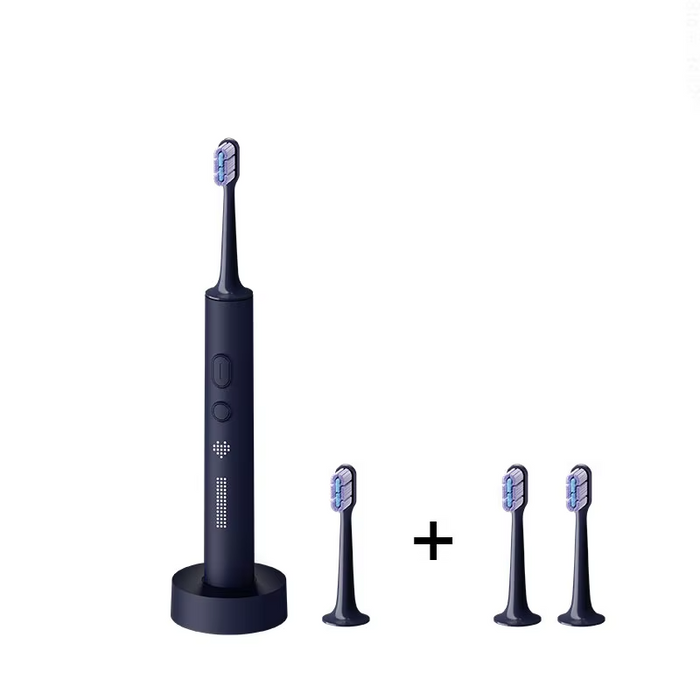 Rechargeable ultra sonic electric toothbrush with smart features and vibration for teeth cleaning