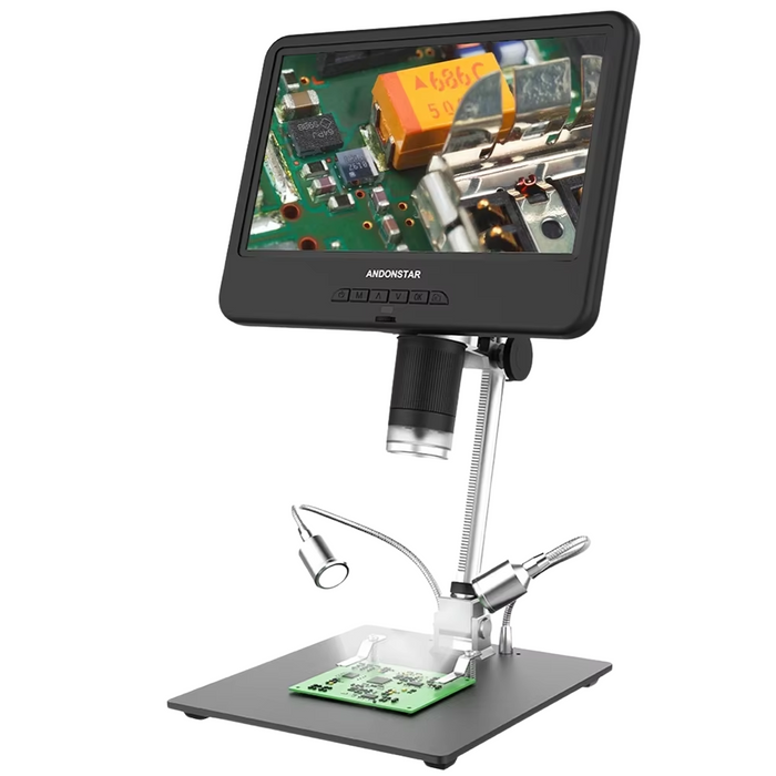 10.1" LCD Digital Microscope with 260X Zoom & LED Lights