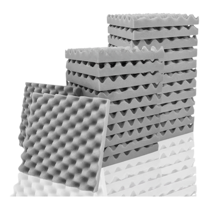 Improve sound quality with grey acoustic foam panels for sound absorption