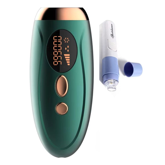 Laser Epilator 999900 Flashes, IPL Hair Remover & Blackhead Remover – Green