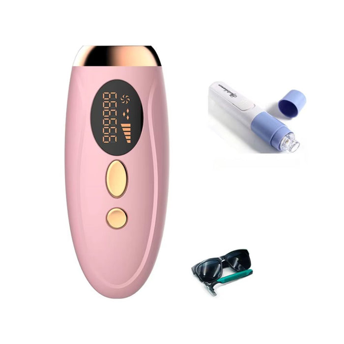 Laser Epilator 999900 Flashes, IPL Hair Remover & Blackhead Remover – Pink