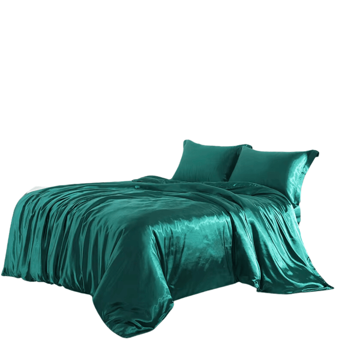 Luxury dark green 18m bedding set with duvet cover and pillowcases