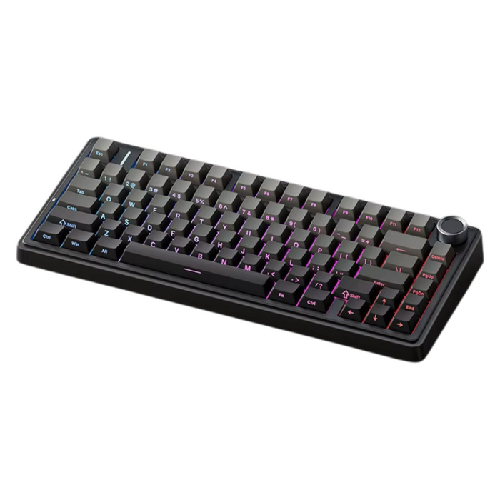 AULA F75 Gaming Mechanical Keyboard 75 Percent RGB Wireless Bluetooth Wired Reef Black Reaper Axis - Sleek and responsive gaming keyboard with customizable RGB lighting and wireless connectivity