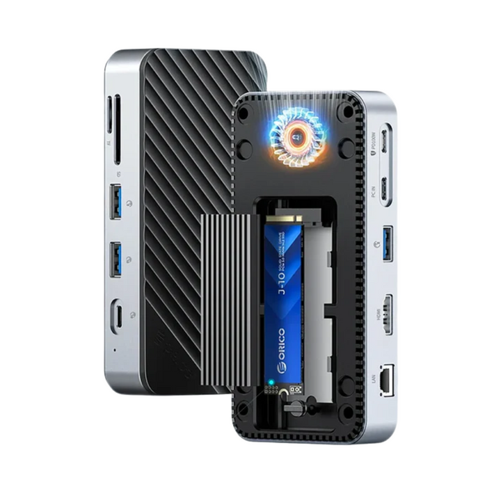 10 in 1 USB-C Dock Station with SSD Enclosure and HDMI