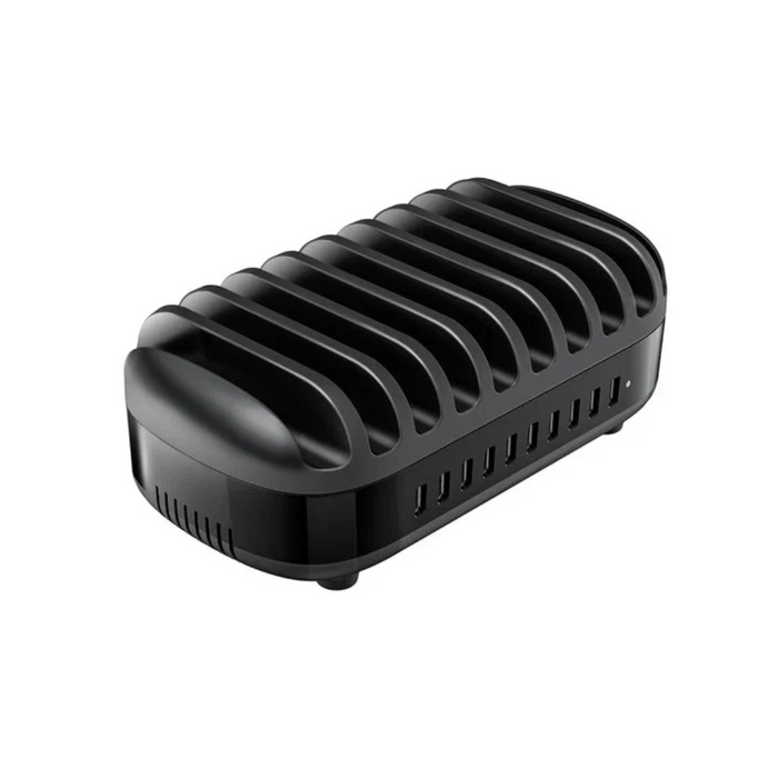10-Port USB Charging Station with Stand and Cooling Fan