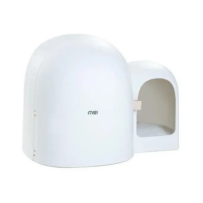 Stylish Odor-Free Cat Litter Box for Indoor Use White