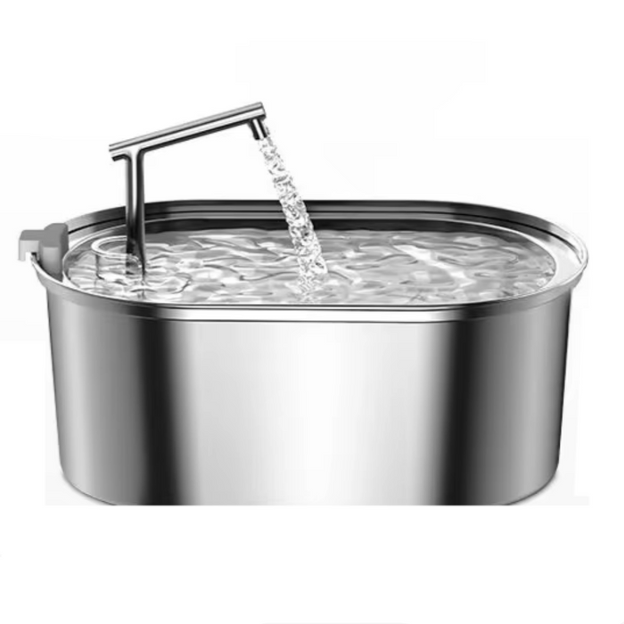 Stainless Steel Cat Water Fountain Automatic Pet Dispenser 2L Capacity for Cats and Small Dogs
