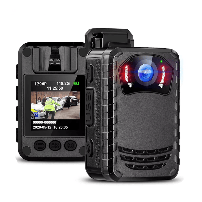 Mini Body Camera Full HD 1296P With Night Vision, 64GB Storage