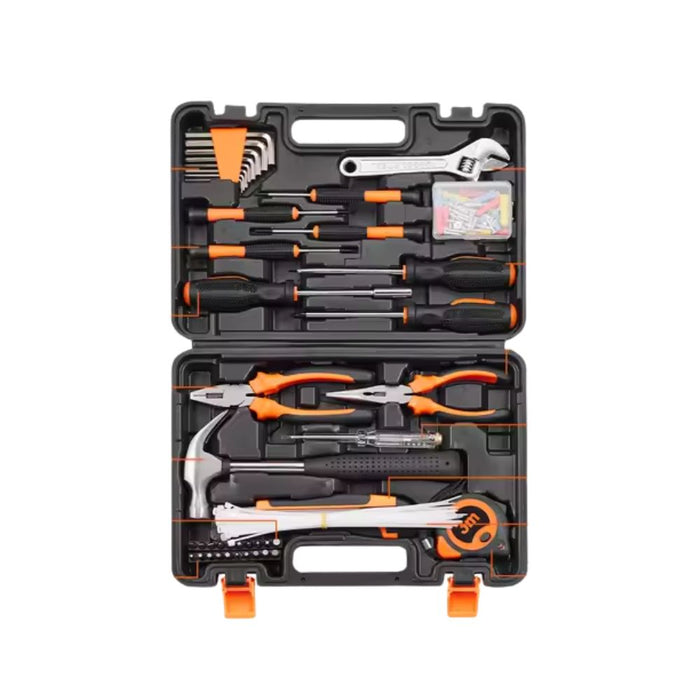 132-Piece Home Repair Tool Kit in Portable Case for Household Repairs