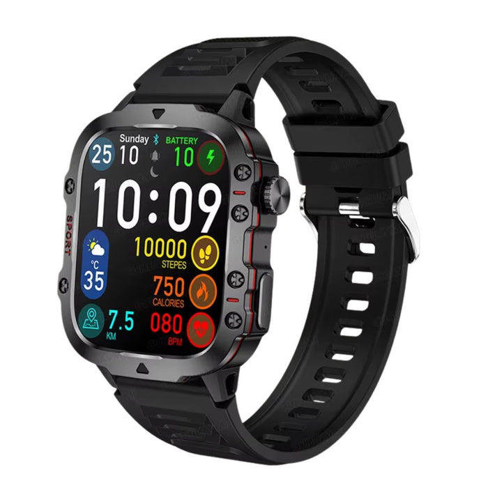 Military Smart Watch 1.96" AMOLED, IP68, Fitness Tracker, Sports Watch