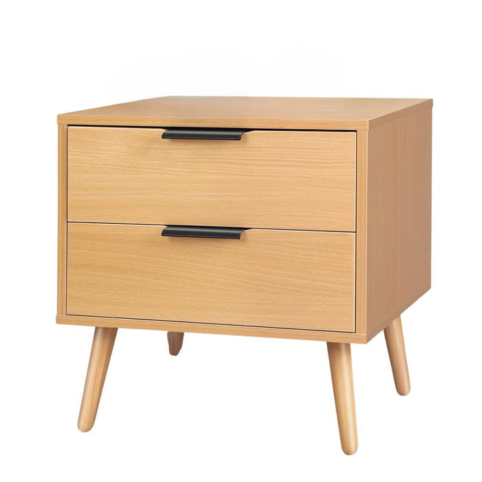 Neil Wood 2-Drawer Scandinavian Nightstand