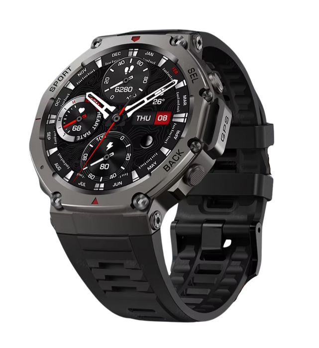 5ATM Waterproof T-Rex 3 Smartwatch with GPS & Compass