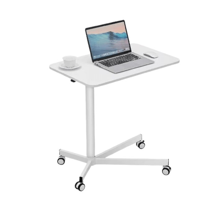 Gas-Spring Height Adjustable Sit-Stand Desk with Wheels (74 cm x 48 cm) desk height can be easily adjusted from 72 cm to 112 cm with the pneumatic gas spring system, allowing effortless transitions between sitting and standing positions