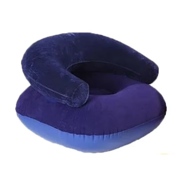 Inflatable Armchair – Blue, Portable U-Shaped Camping & Outdoor Seat