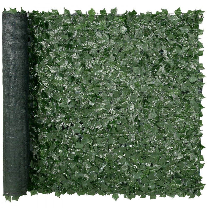 Ivy Privacy Fence Artificial Green Wall Screen with Faux Hedges for Garden Patio (with back cloth 150 x 249 cm) - FLUXA