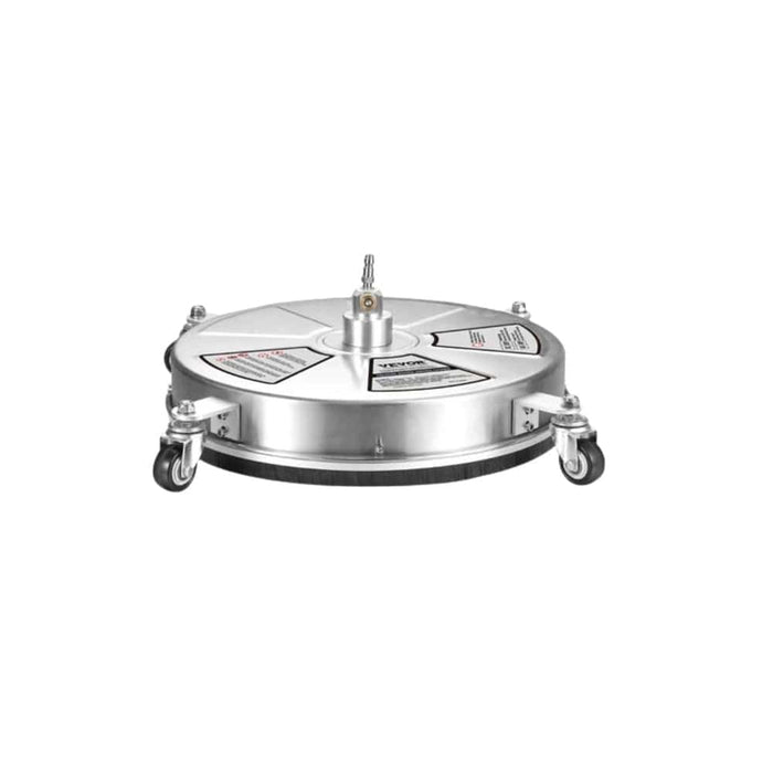 Stainless steel concrete cleaner with 45cm cleaning disk and dual nozzle system