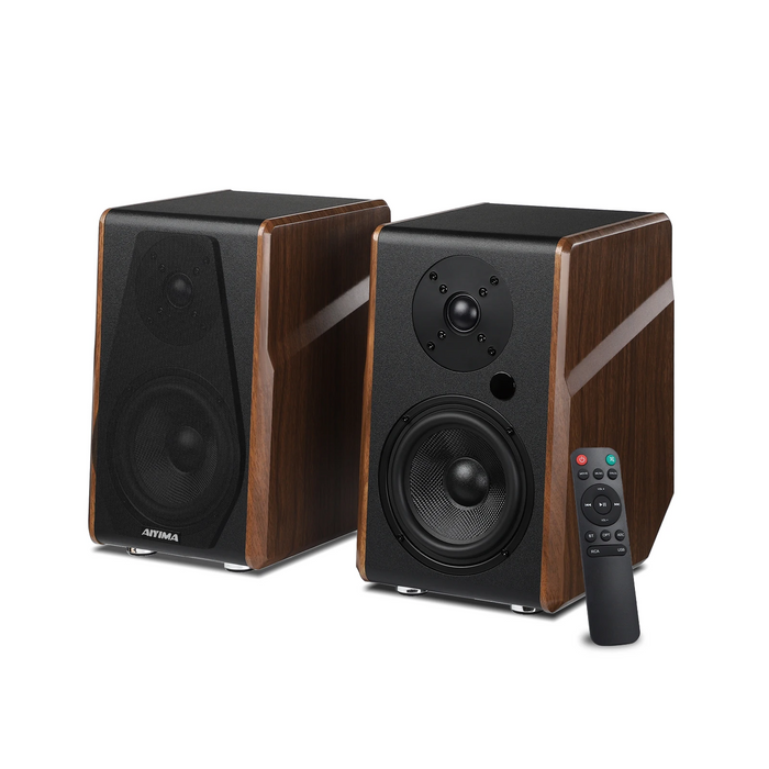 120W Bluetooth Bookshelf Speakers with Subwoofer Output