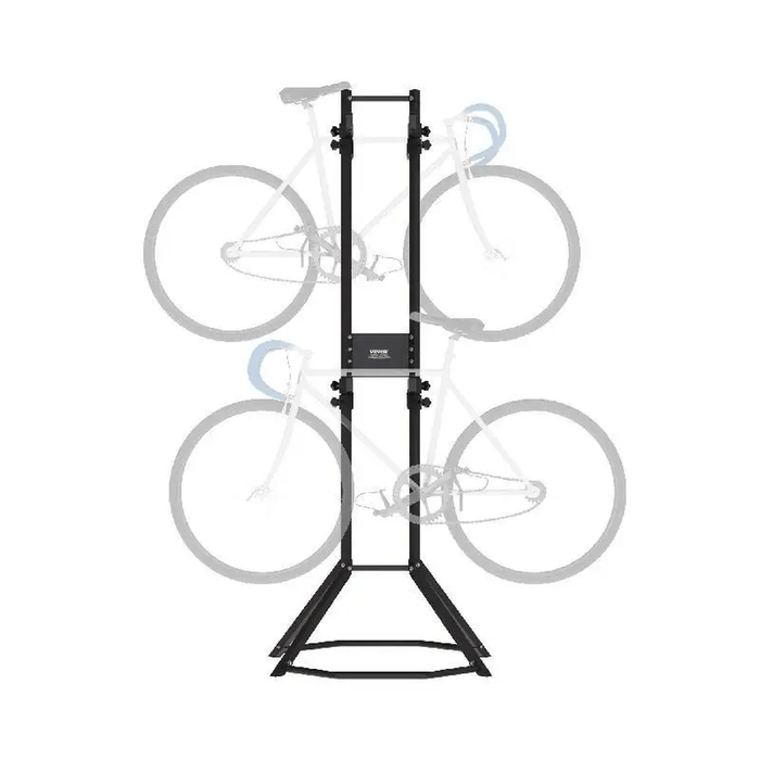 4 Bike Storage Rack Standing Adjustable Vertical Wall Rack, Sturdy Steel, Easy Assembly for Garage
