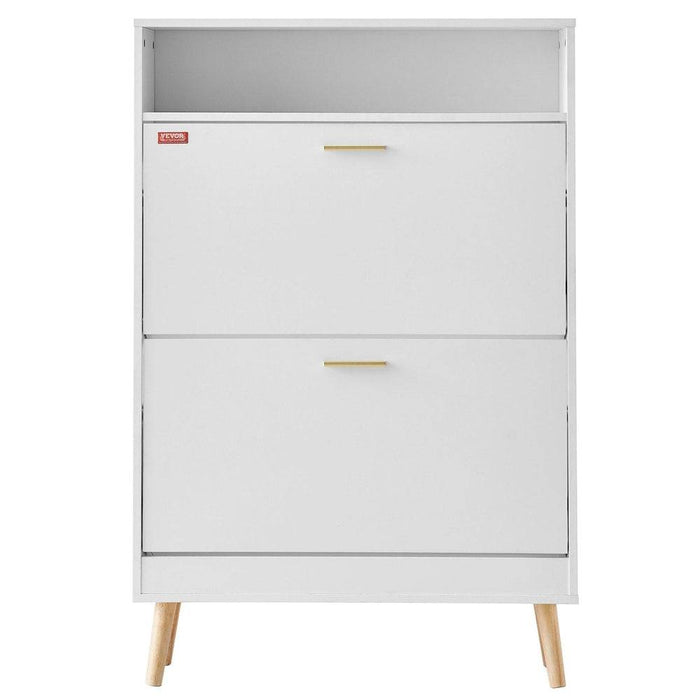 Freestanding shoe cabinet with 3 flip drawers and modern design