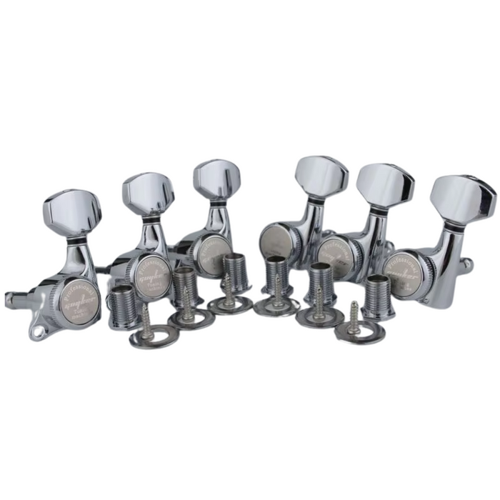 Guitar Locking Tuners Chrome Metal 6 Left for Electric Guitar Machine Heads
