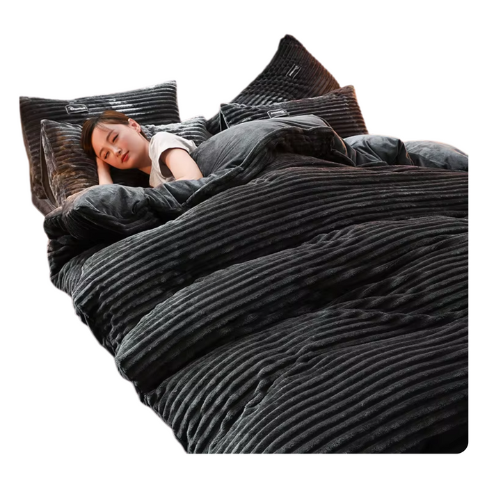 Winter Warm Charcoal Bedding Set