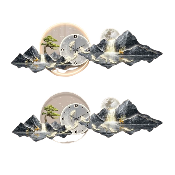 Modern LED Mural Clock for Living Room Decor