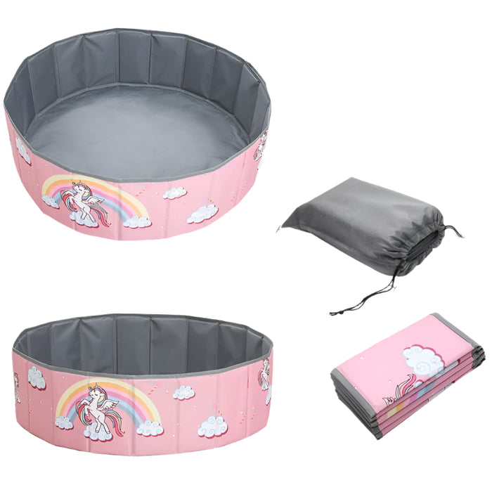 Portable Ball Pool for Kids Birthday Pink